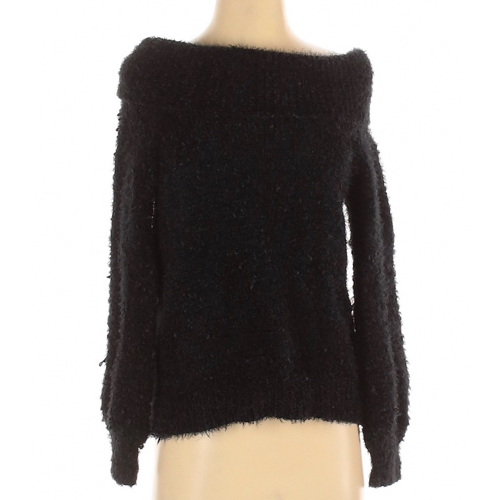 Others Follow Black Off-the-Shoulder Sweater